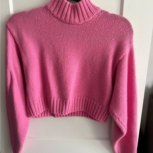 Pink Turtleneck Sweater
